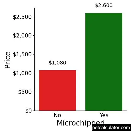 Price of American Staffordshire Terrier by Microchipped 