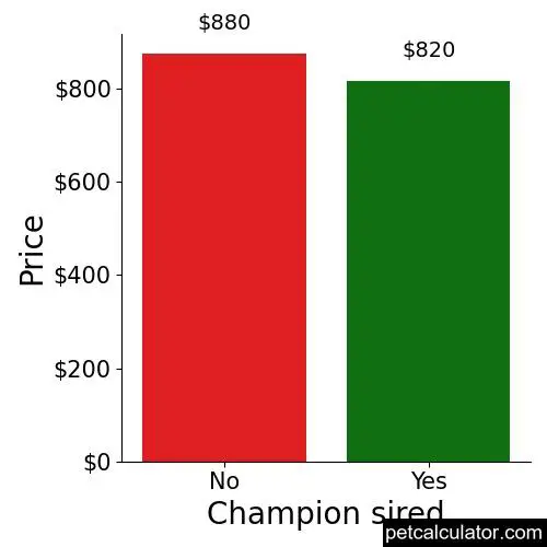 Price of Bloodhound by Champion sired 