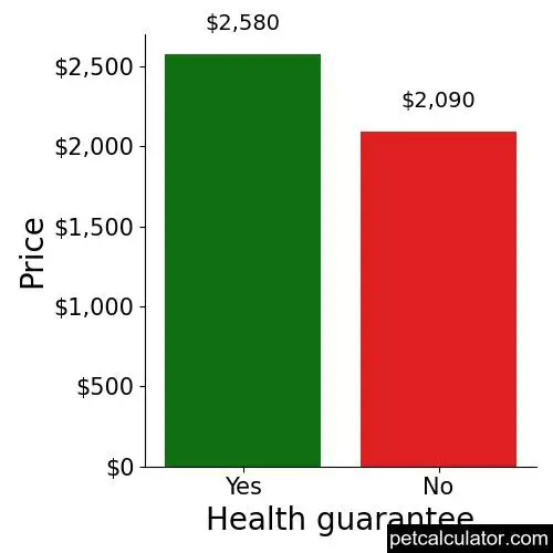 Price of Bernese Mountain Dog by Health guarantee 