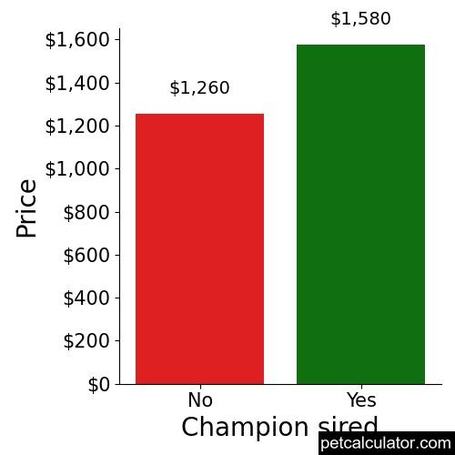 Price of Labrador Retriever by Champion sired 
