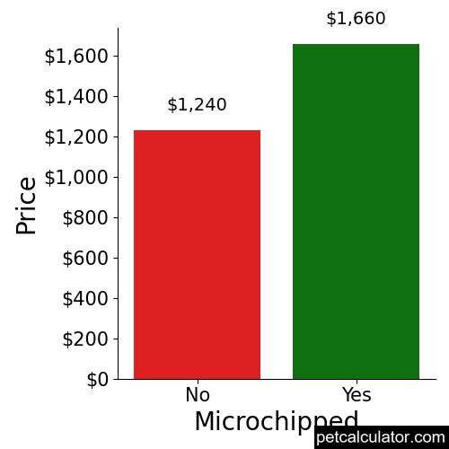Price of Labrador Retriever by Microchipped 