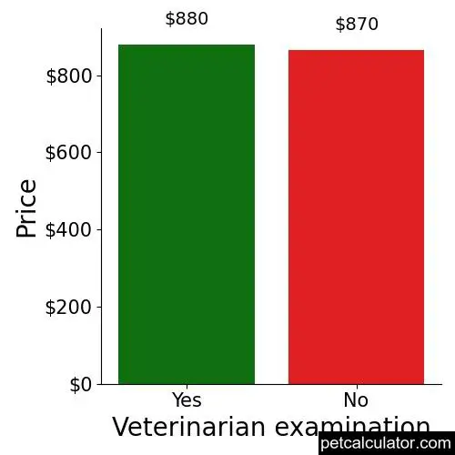 Price of Bloodhound by Veterinarian examination 