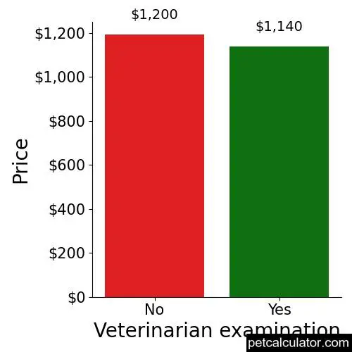 Price of Boykin Spaniel by Veterinarian examination 