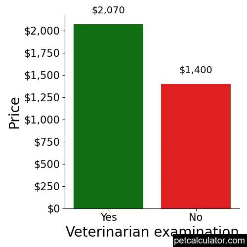 Price of Chihuahua by Veterinarian examination 