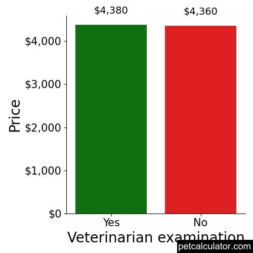 Price of French Bulldog by Veterinarian examination 