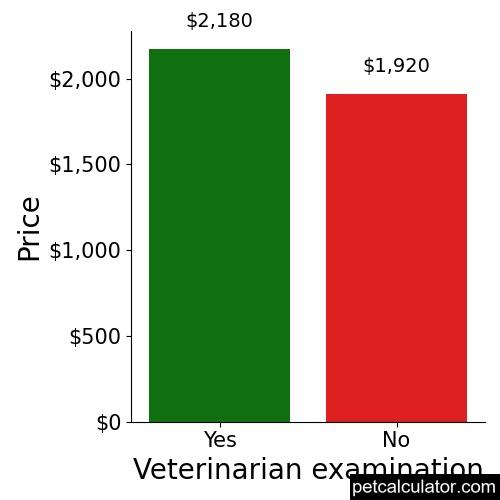 Price of Frenchton by Veterinarian examination 