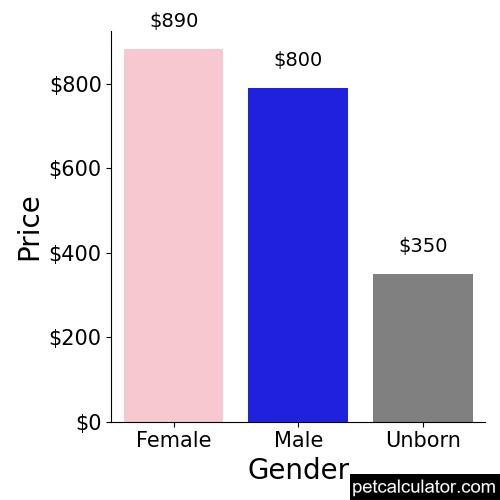 Price of Alaskan Husky by Gender 