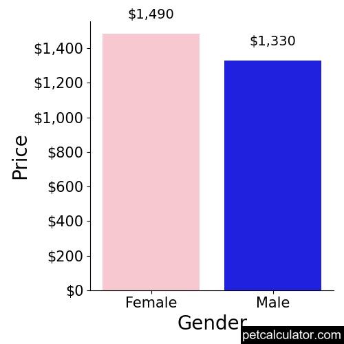 Price of Beaglier by Gender 