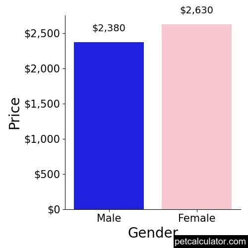 Price of Briard by Gender 