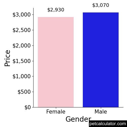 Price of English Toy Spaniel by Gender 