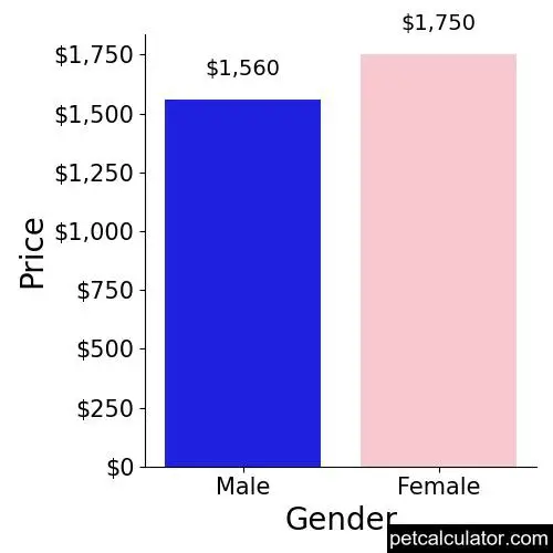 Price of German Pinscher by Gender 