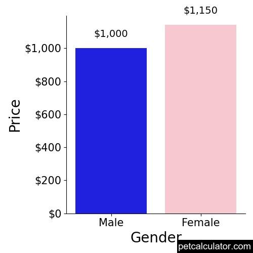 Price of Lhasapoo by Gender 