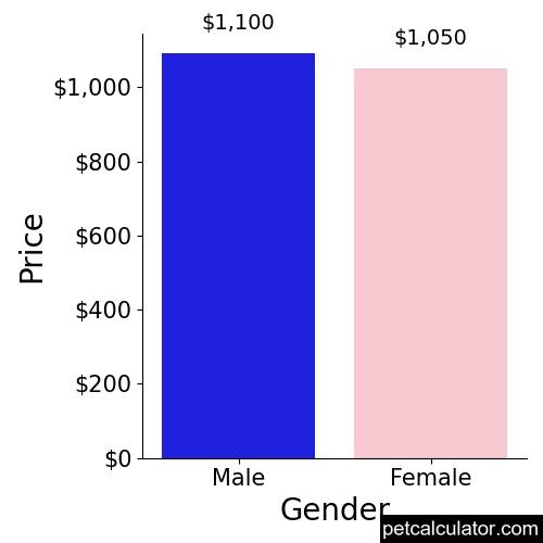 Price of Shinese by Gender 
