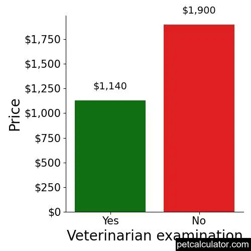 Price of Parson Russell Terrier by Veterinarian examination 
