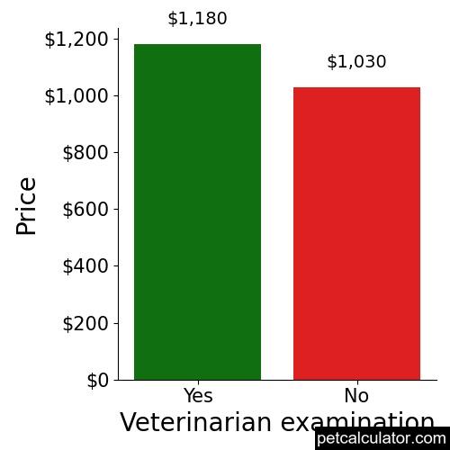 Price of Shiranian by Veterinarian examination 